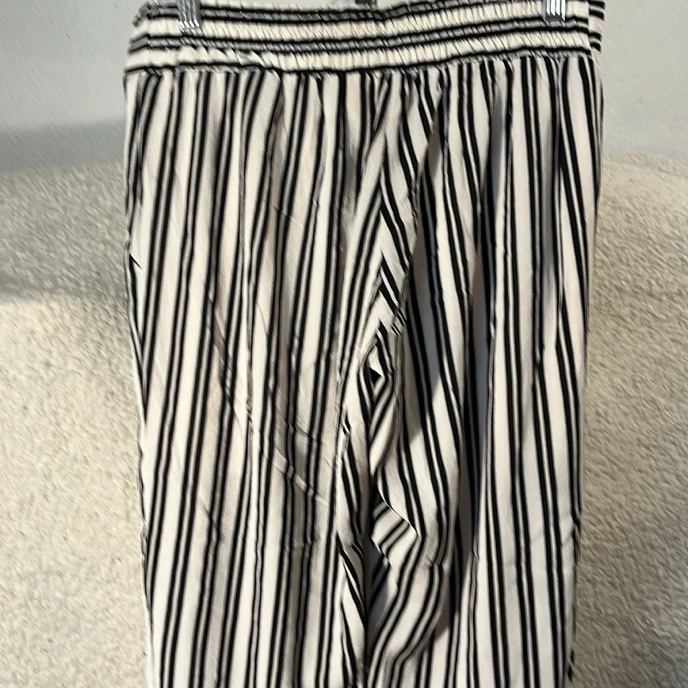 Pull On Back Elastic 1/2 liner Inside Striped Pants - Picture 3 of 8